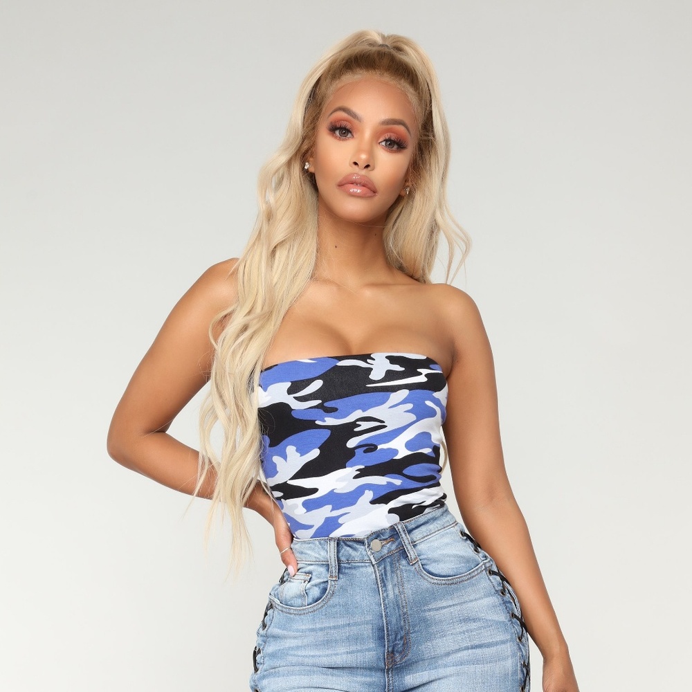 Nwt blue camo tube top